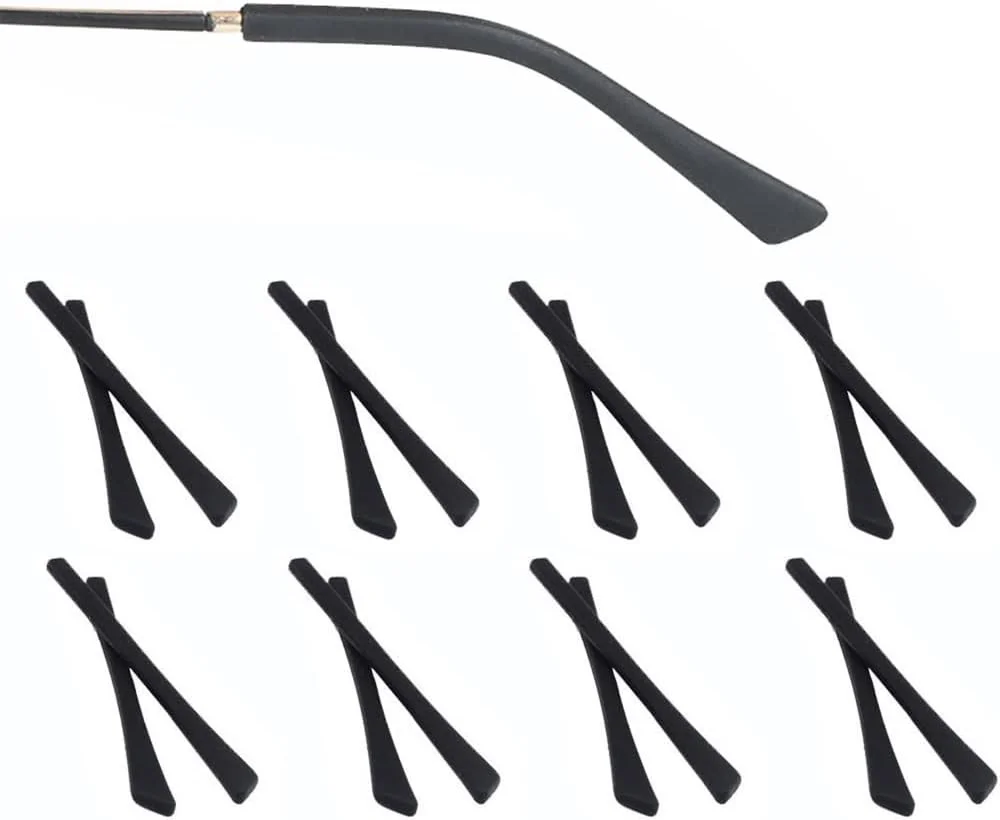 Eyeglass Replacement Temples,Silicone Glasses End Tips Ear Sock Pieces Sleeve fo